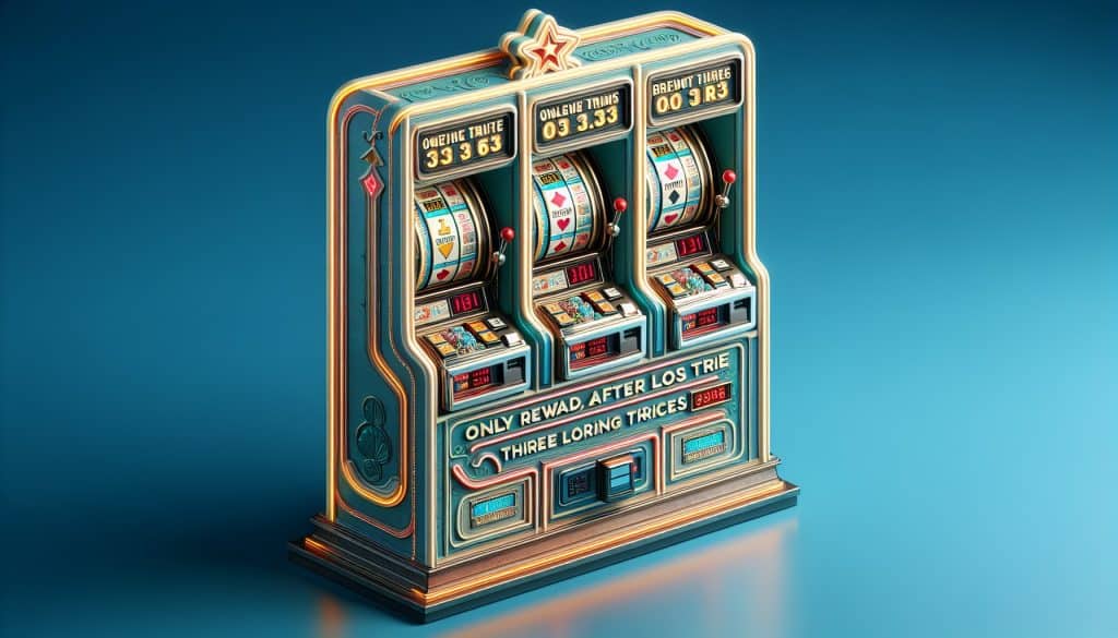 Automat koji nagrađuje samo ako si izgubio tri puta na tri različita mjesta Automat koji nagrađuje samo ako si izgubio tri puta na tri različita mjesta